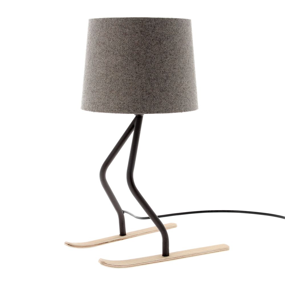 Blinds - Cylindrical lampshade in grey wool diameter 20cm - mountain universe - CRÉATIONS LÉONIE'S FRANCE