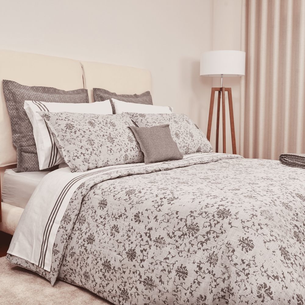 Linge de lit - Housse de Couette + 2 Taies d'Oreiller - Vintage Rose Rustique - VIDDA ROYALLE