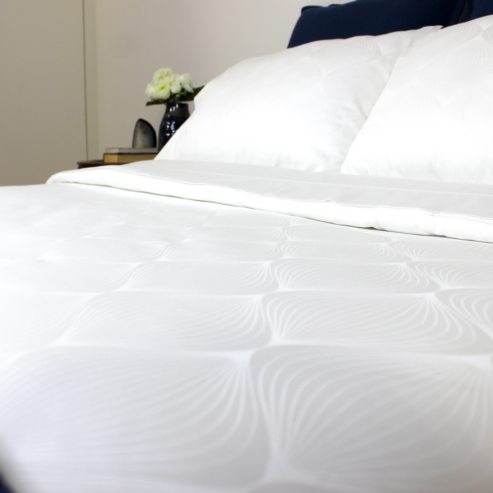 Linge de lit - Housse de Couette Blanche + 2 Taies d'Oreiller - Douro Valley - VIDDA ROYALLE