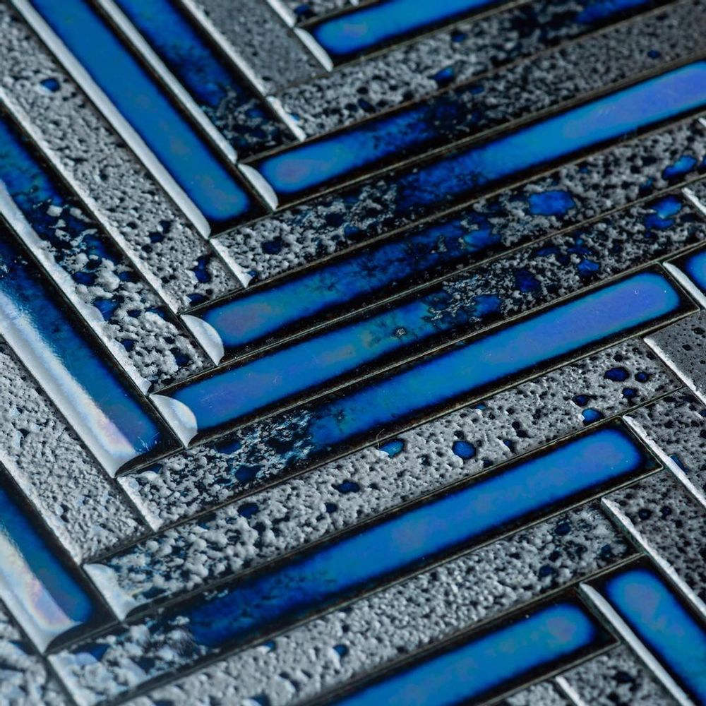Faience tiles - Yohen - Porcelain Tiles - RAVEN - JAPANESE TILES