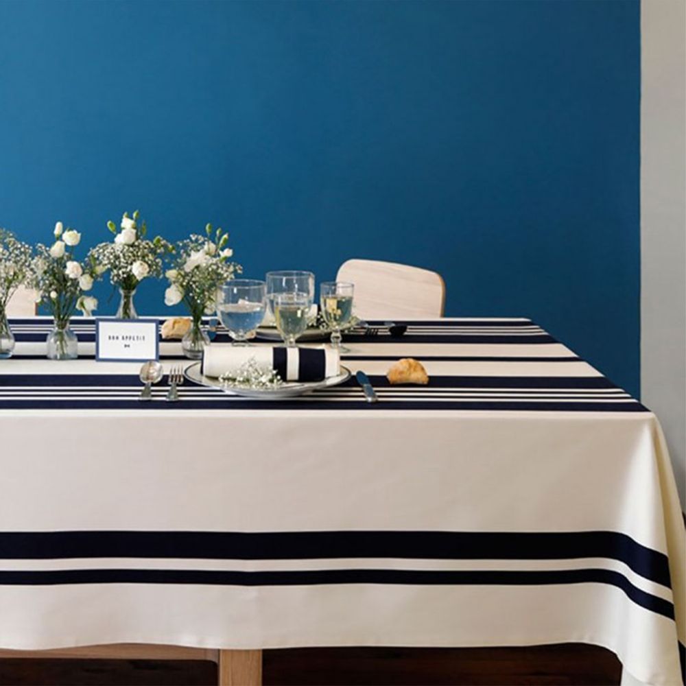 Linge de table textile - Nappe en coton Pampelune Encre (plusieurs tailles disponibles) - LA MAISON JEAN-VIER