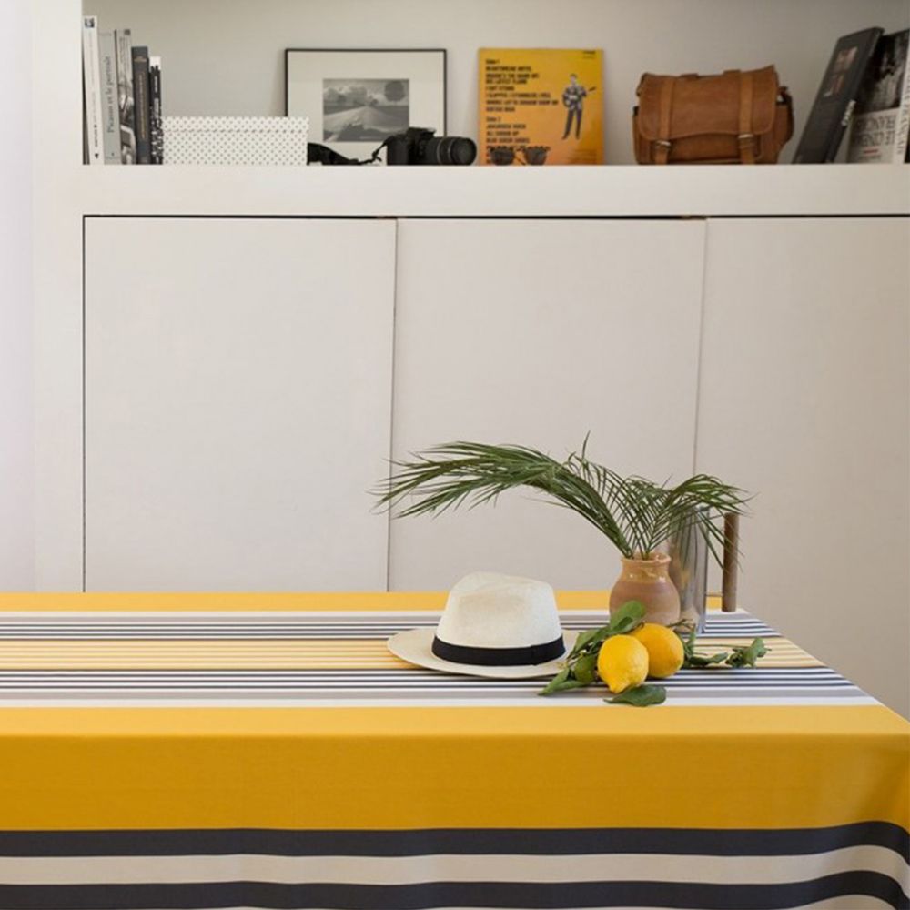 Table linen - Ainhoa Gold Cotton Tablecloth (several sizes available) - LA MAISON JEAN-VIER