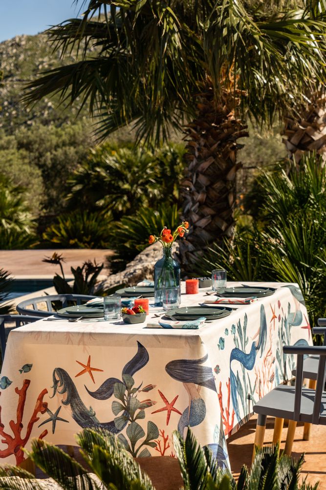 Linge de table textile - Sirene - Nappe en Lin - NAPKING BY BELLAVIA