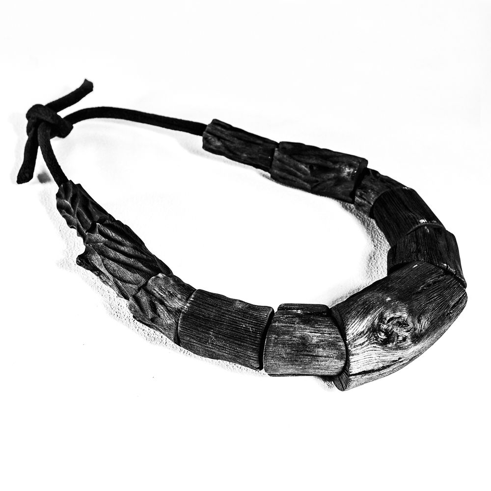 Jewelry - Long necklace YAYOI-KYU-DAI-KIN - CHARCOAL ESKIMEÏT