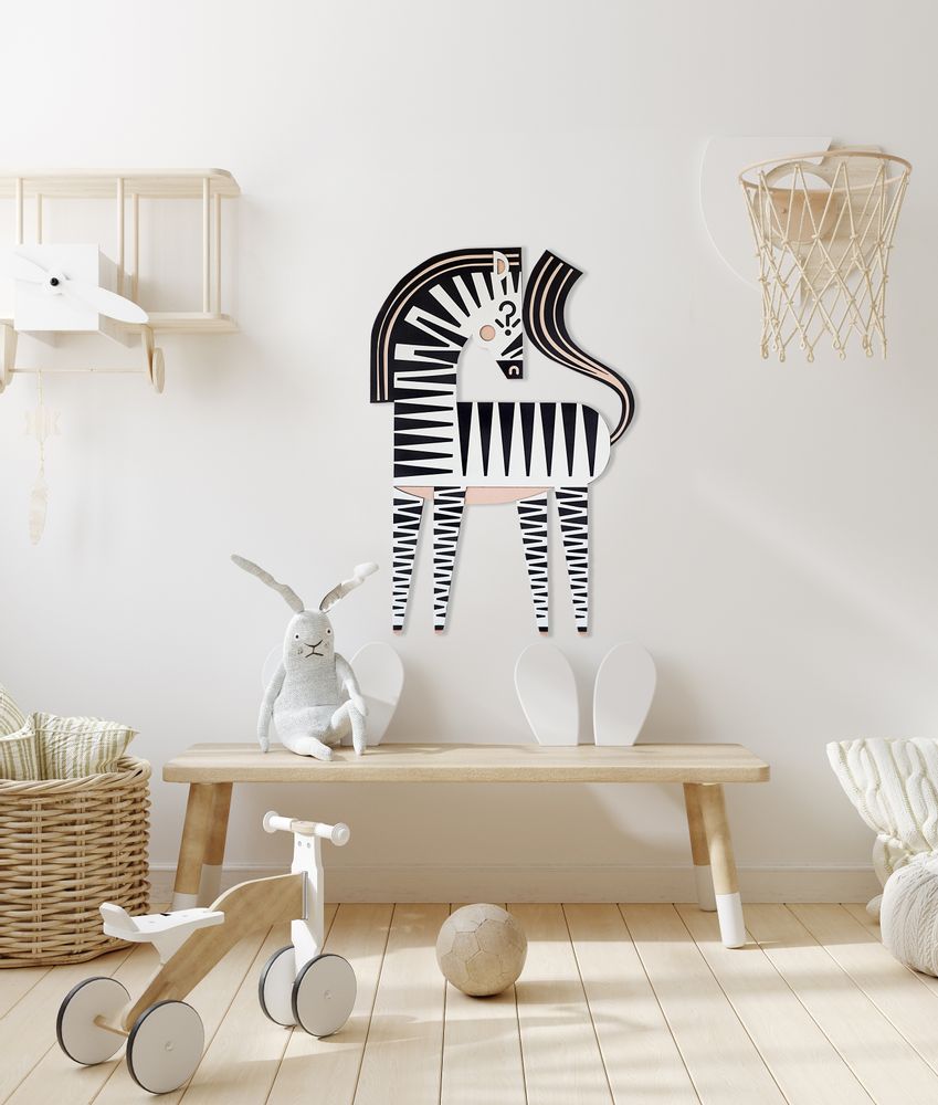 Other wall decoration - HAMLET the Zebra // tactile wall decoration - MINI ART FOR KIDS
