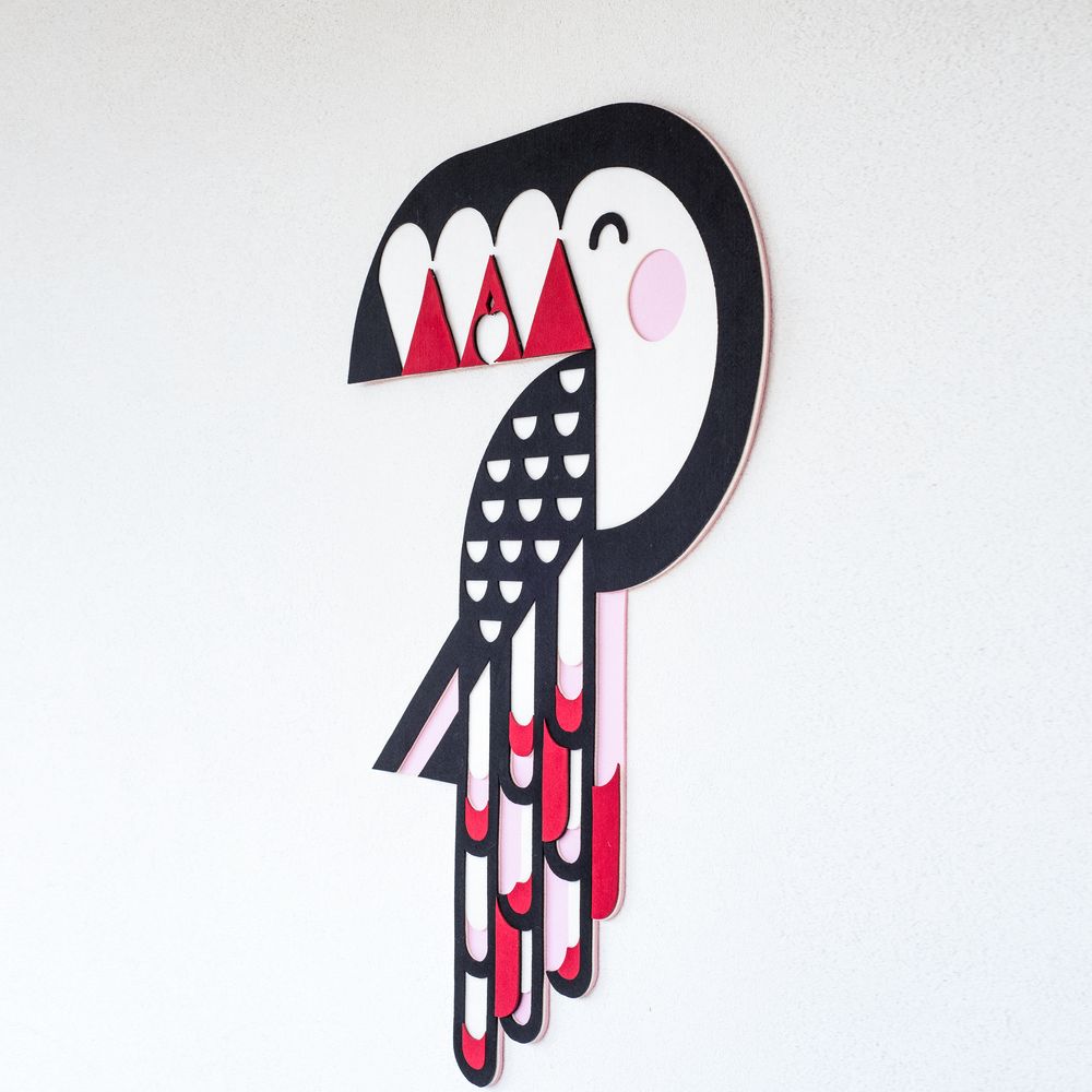 Autres décorations murales - TUCA toucan // décoration murale tactile - MINI ART FOR KIDS