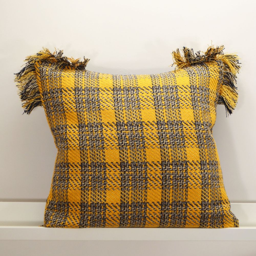 Coussins textile - Housse de coussin à carreaux 50x50cm - L'ATELIER DES CREATEURS