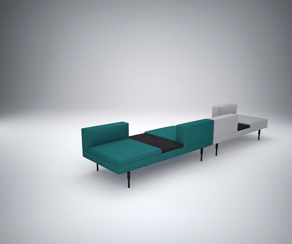 Banquettes pour collectivités - Assises modulaires ARY - design Sergio BALLESTEROS pour PIKO Edition. - PIKO EDITION.