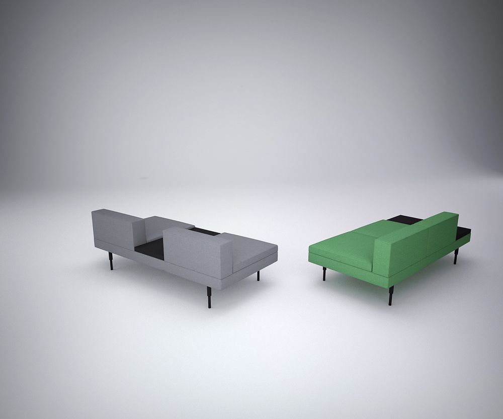 Banquettes pour collectivités - Assises modulaires ARY - design Sergio BALLESTEROS pour PIKO Edition. - PIKO EDITION.