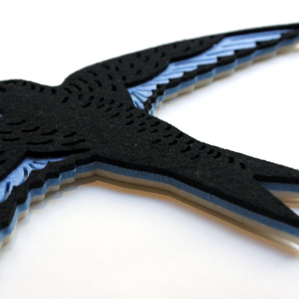 Other wall decoration - the SWALLOW // tactile wall decoration - MINI ART FOR KIDS