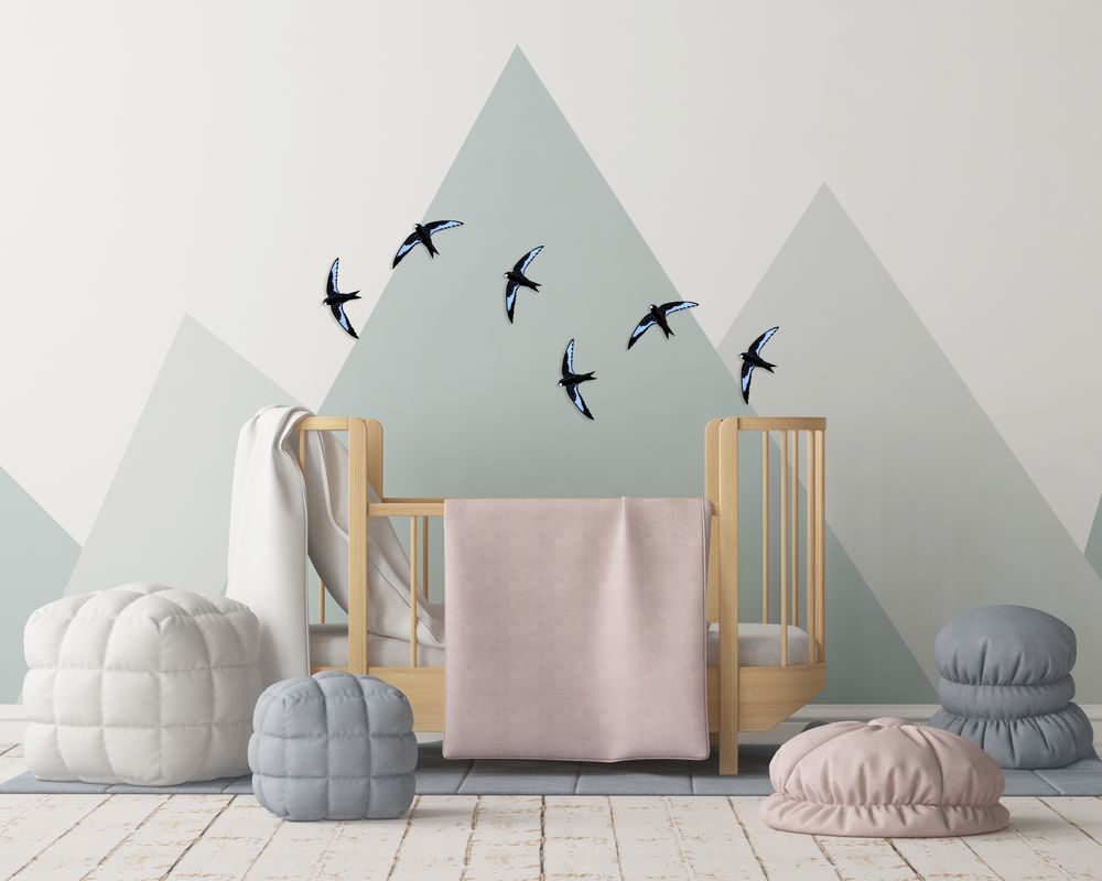 Other wall decoration - the SWALLOW // tactile wall decoration - MINI ART FOR KIDS