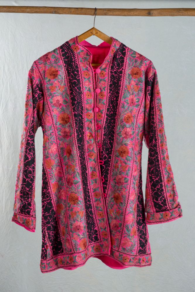 Apparel - KASHMIR ethnic embroidery silk and/ or wool jacket - PECHAAN