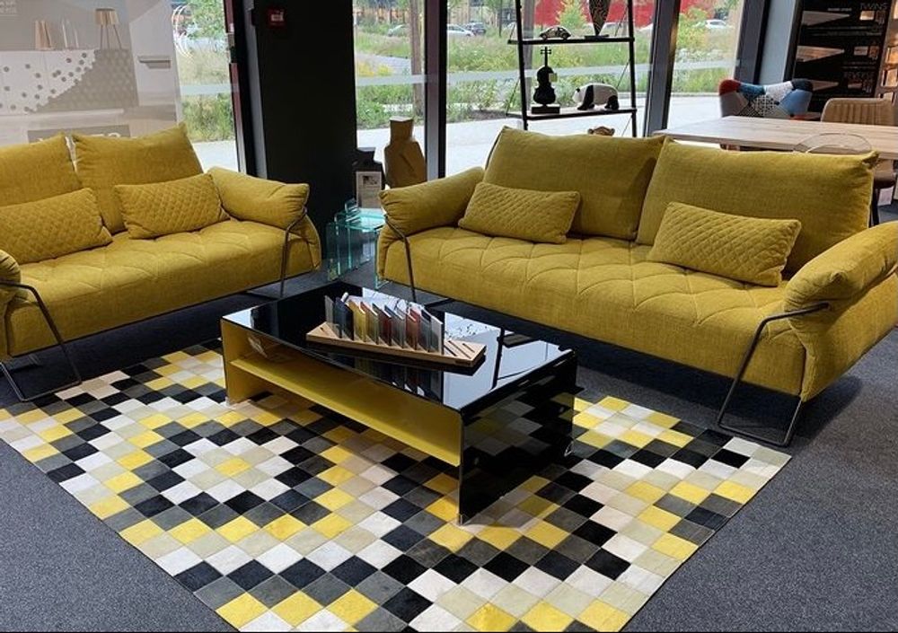 Tapis design - Tapis peau de vache patchwork graphique - TERGUS