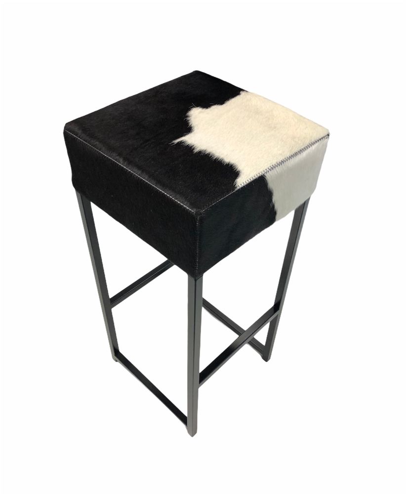 Tabourets - Tabouret de bar naturel en peau de vache  - TERGUS