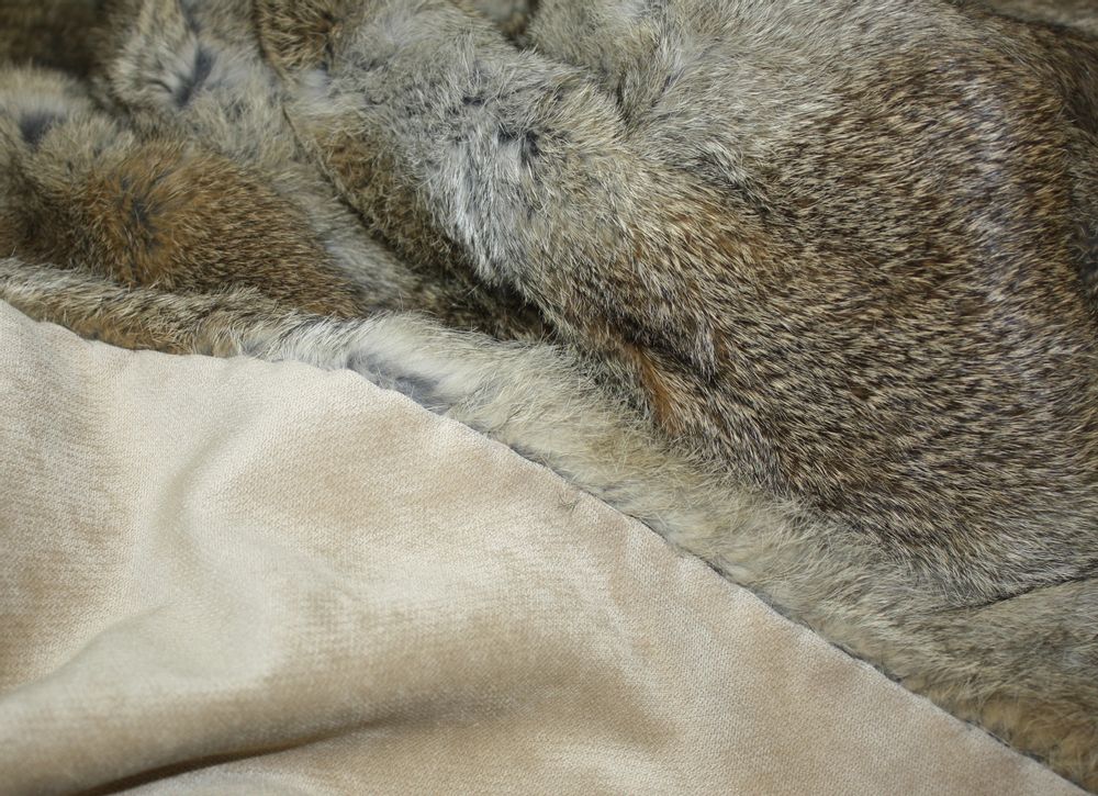 Plaids - Plaid naturel en fourrure de lapin  - TERGUS