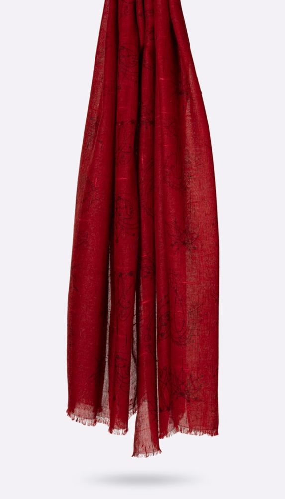 Scarves - SCARF ASTRAL WOOL SILK RAW WEAVING STYLE - PETRUSSE PARIS