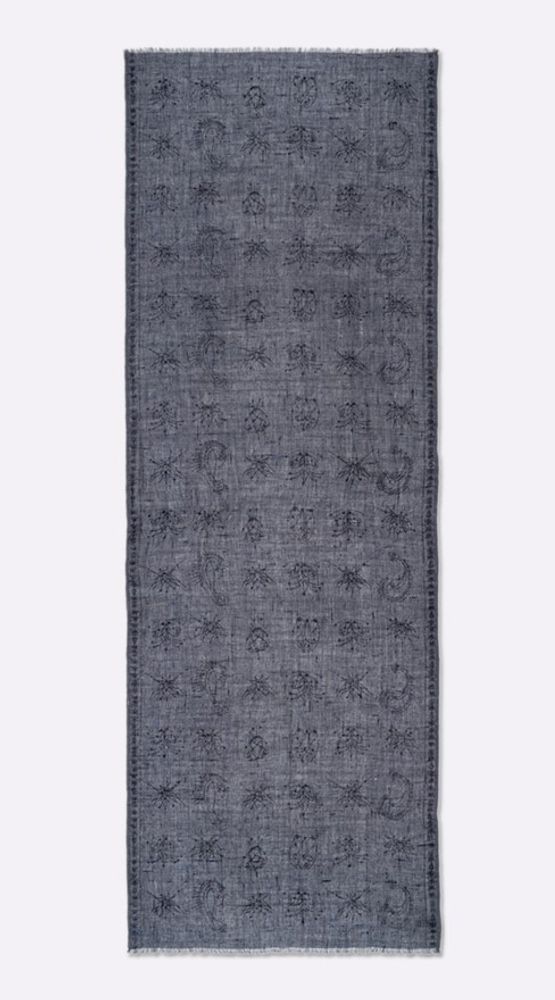 Scarves - SCARF ASTRAL WOOL SILK RAW WEAVING STYLE - PETRUSSE PARIS