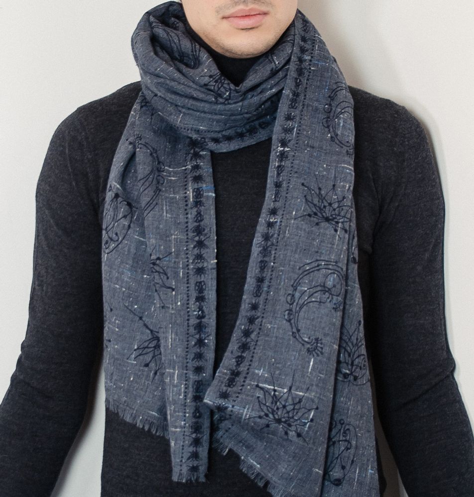 Scarves - SCARF ASTRAL WOOL SILK RAW WEAVING STYLE - PETRUSSE PARIS