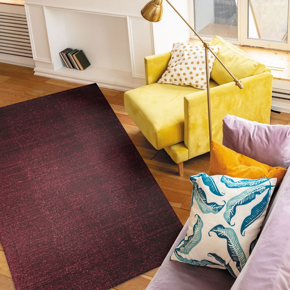 Rugs - NUDE RUG - Carpet in wool and cotton dark red 120x170 - ALECTO