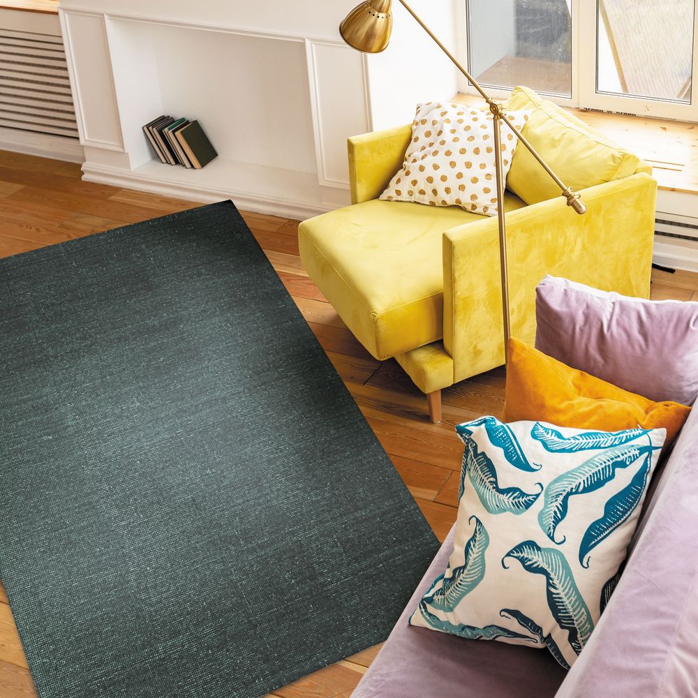Rugs - NUDE RUG - Carpet in wool and cotton dark green 120x170 - ALECTO