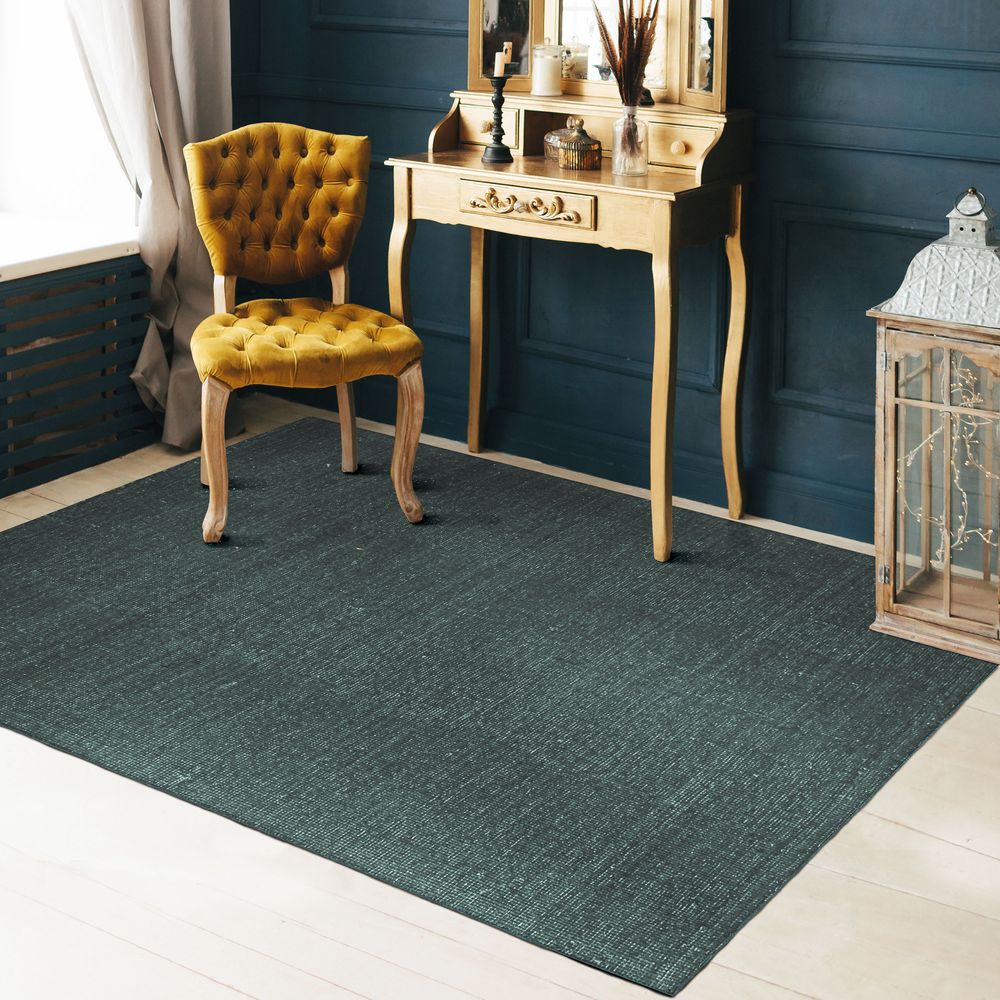 Rugs - NUDE RUG - Carpet in wool and cotton dark green 120x170 - ALECTO