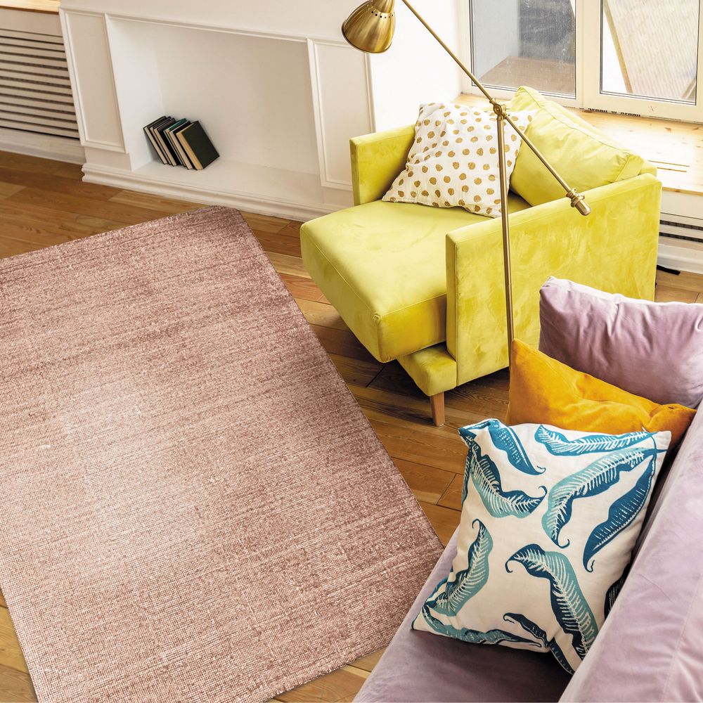 Rugs - NUDE RUG - Carpet in wool and cotton nude pink 120x170 - ALECTO