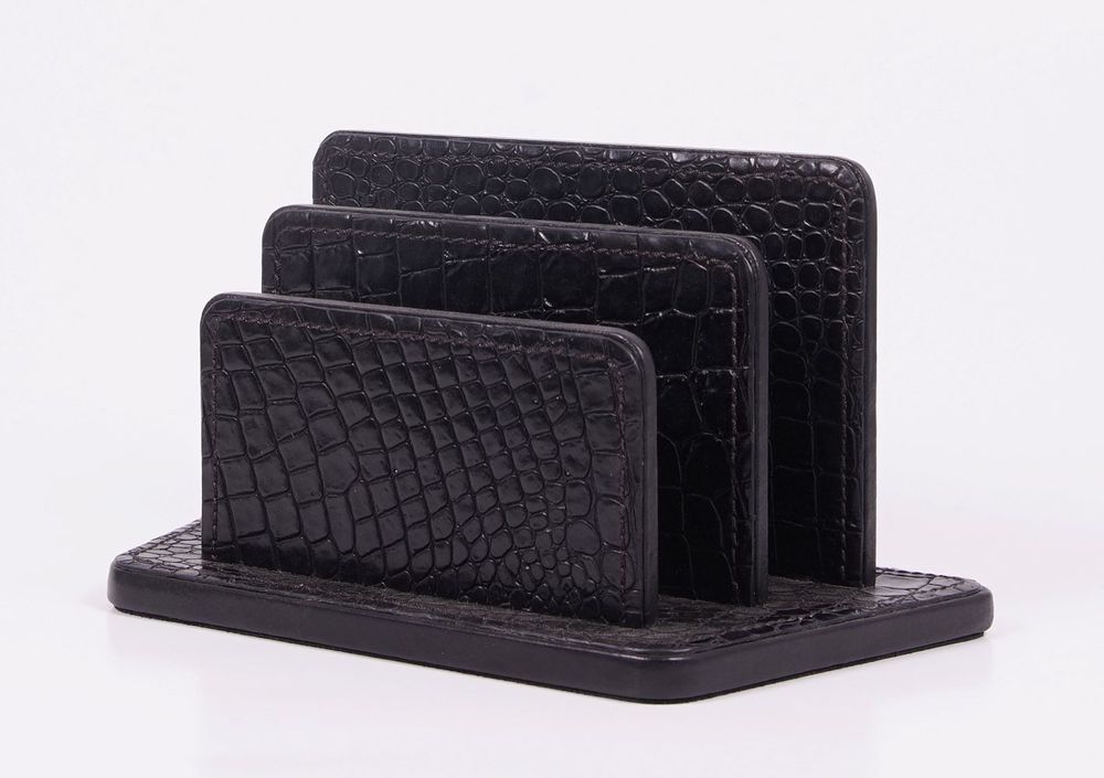 Sets de bureaux - Set de bureau en cuir ADAN noir - GLADYS