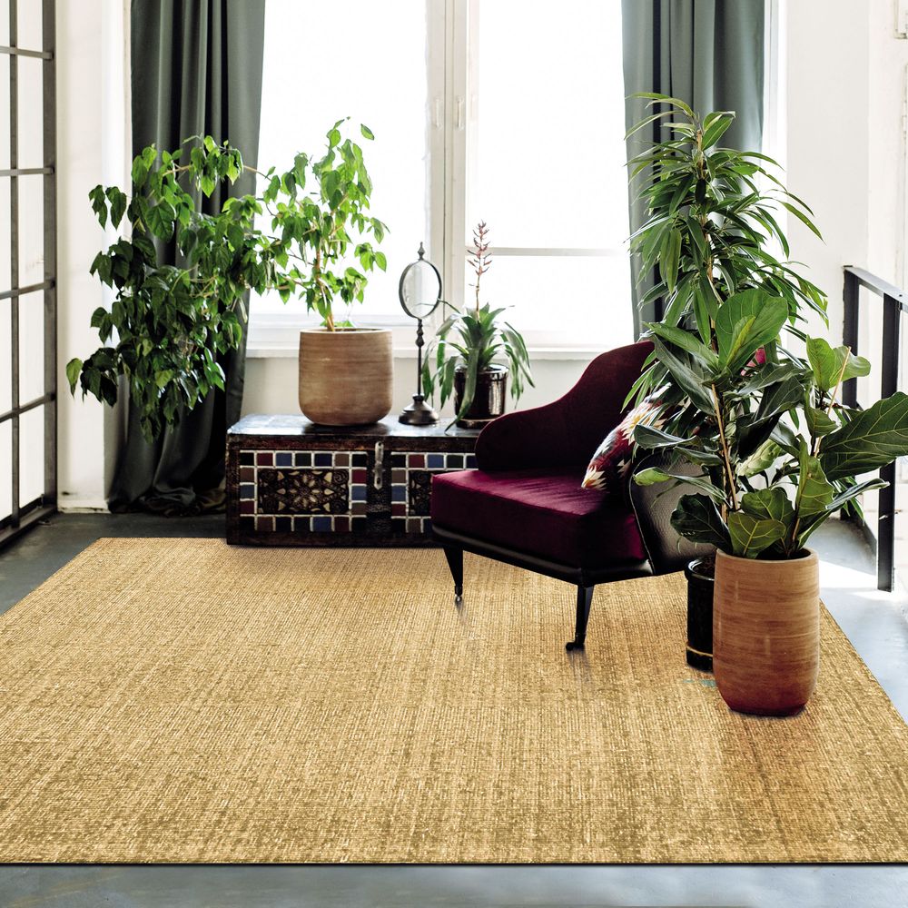 Rugs - NUDE RUG - Carpet in wool and cotton ocher 160x230 - ALECTO