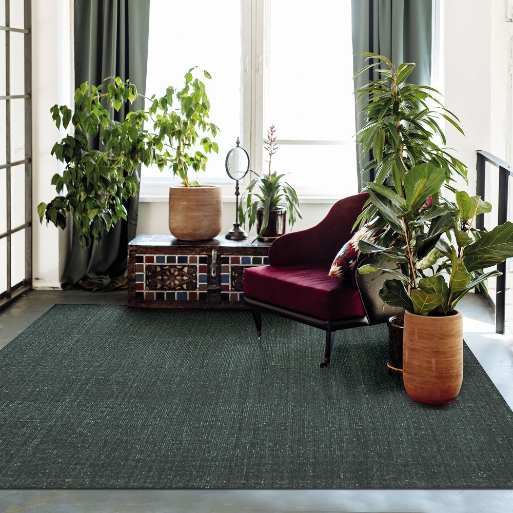 Rugs - NUDE RUG - Carpet in wool and cotton dark green 160x230 - ALECTO