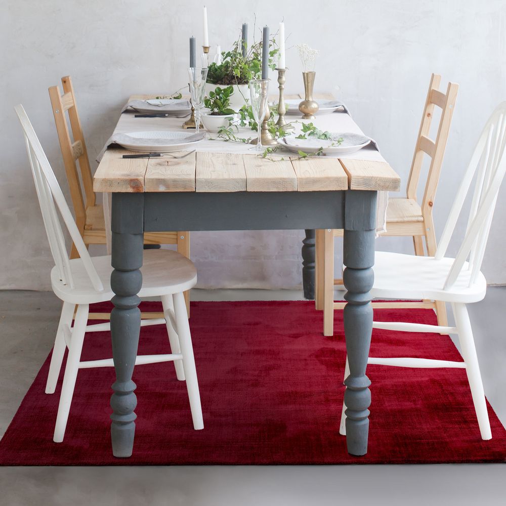 Tapis - TAPIS SANTAL - Tapis aspect velours burgundy 120x170 - ALECTO