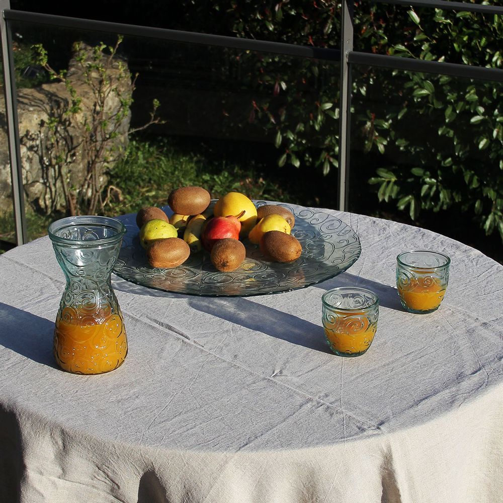 Verres - Verre recyclé volutes 25cl inspiration montagne - CRÉATIONS LÉONIE'S FRANCE