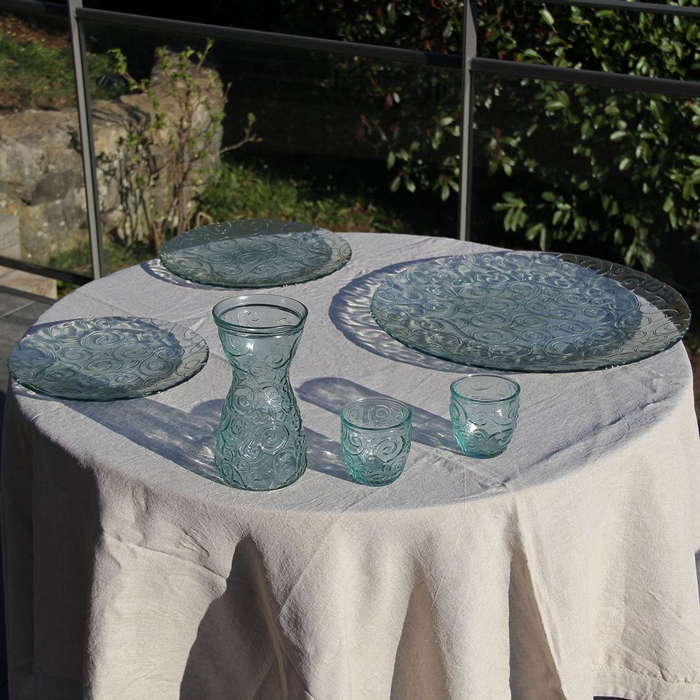 Verres - Verre recyclé volutes 25cl inspiration montagne - CRÉATIONS LÉONIE'S FRANCE