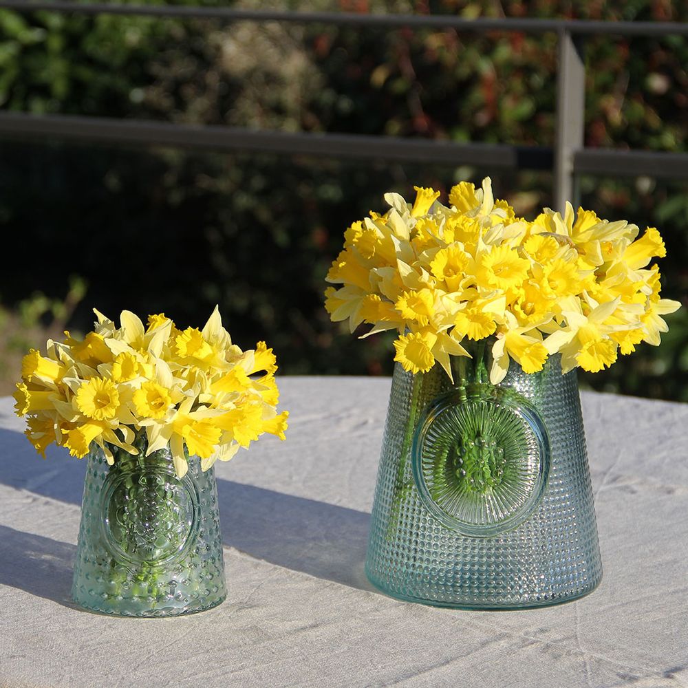 Vases - Vase recycled glass retro spikes 13,5cm - CRÉATIONS LÉONIE'S FRANCE