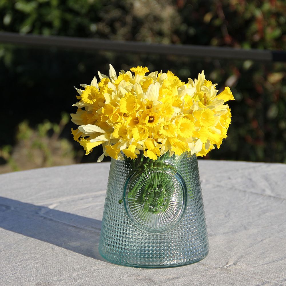 Vases - Vase verre recyclé rétro picots 19cm - CRÉATIONS LÉONIE'S FRANCE