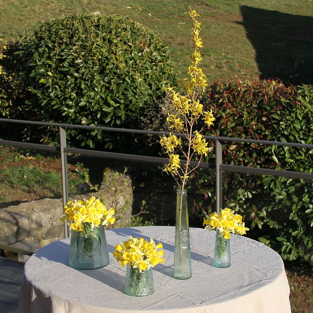 Vases - Vase verre recyclé rétro picots 19cm - CRÉATIONS LÉONIE'S FRANCE