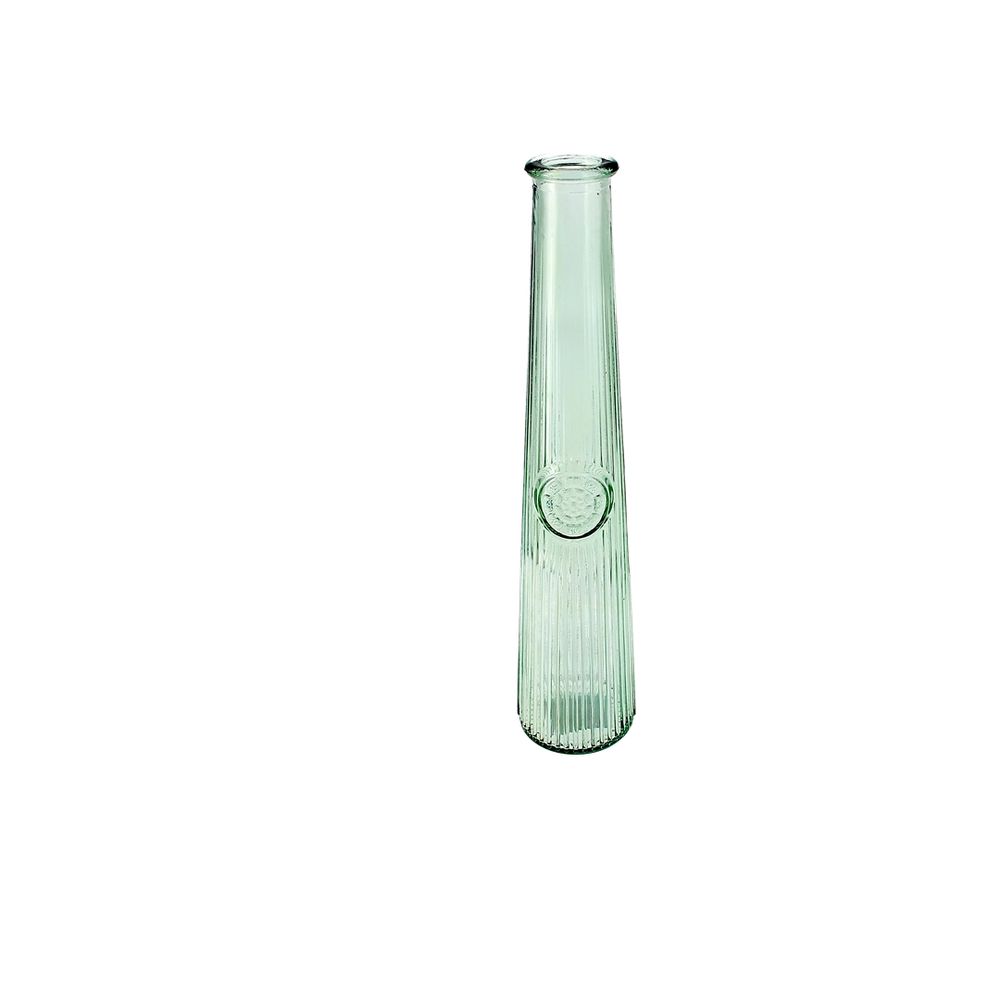 Vases - Vase verre recyclé rétro strié 32cm - CRÉATIONS LÉONIE'S FRANCE