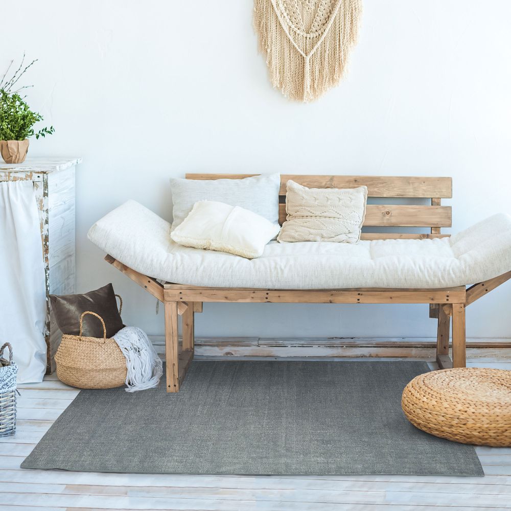 Rugs - DUNES RUG - Grey carpet with washed effect 120x170 - ALECTO