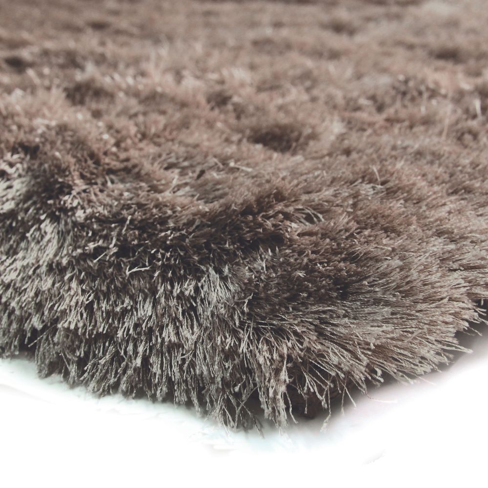 Tapis - TAPIS TOOSOFT - Tapis poils longs extra-doux taupe 120x170 - ALECTO