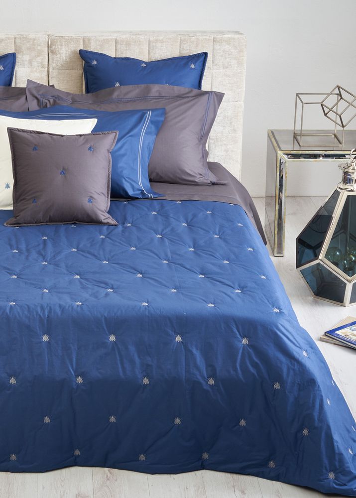 Linge de lit - Linge de lit Broderie métallisée Abeilles Percale - MASTRO RAPHAEL