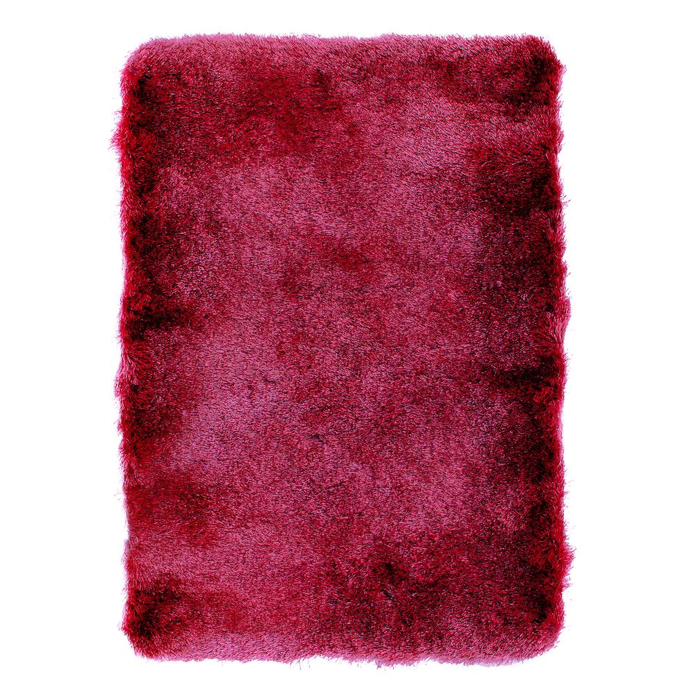 Tapis - TAPIS TOOSOFT - Tapis poils longs extra-doux rouge foncé 160x230 - ALECTO