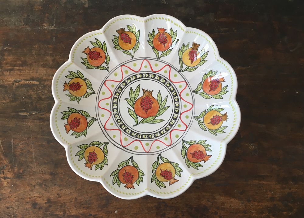 Assiettes de réception - Plateau Alzata « Frutta e Fiori » - AMARETTI ANTONELLA