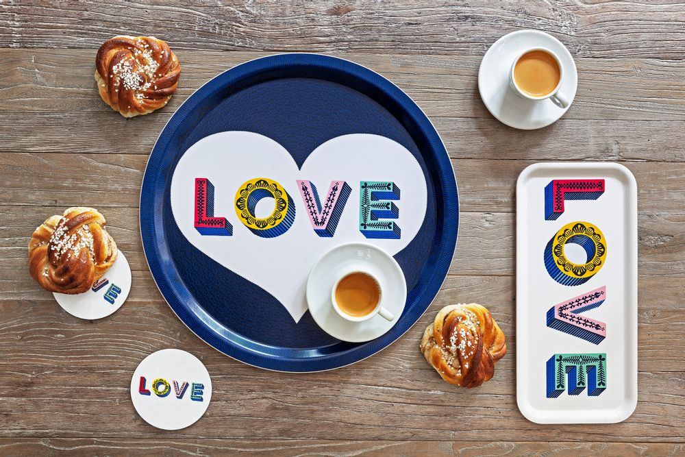 Plateaux - LOVE - Collection Word - Plateaux - Coaster - Plateau de service - JAMIDA OF SWEDEN
