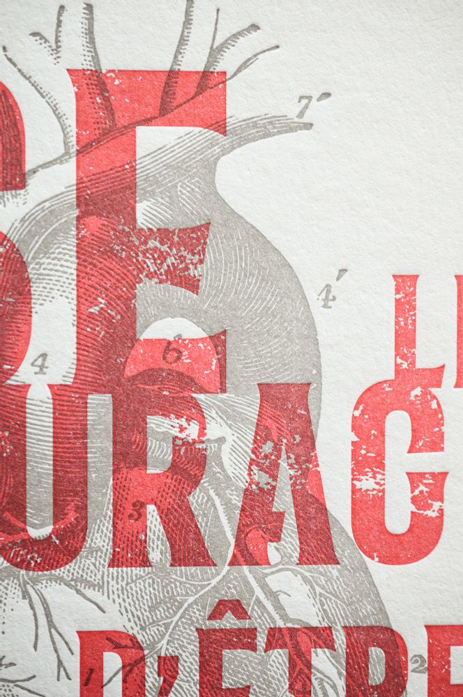 Affiches - Tirage d'Art Ose le Courage d'être Toi - L'ATELIER LETTERPRESS