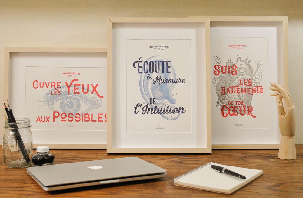 Affiches - Tirage d'Art Ose le Courage d'être Toi - L'ATELIER LETTERPRESS