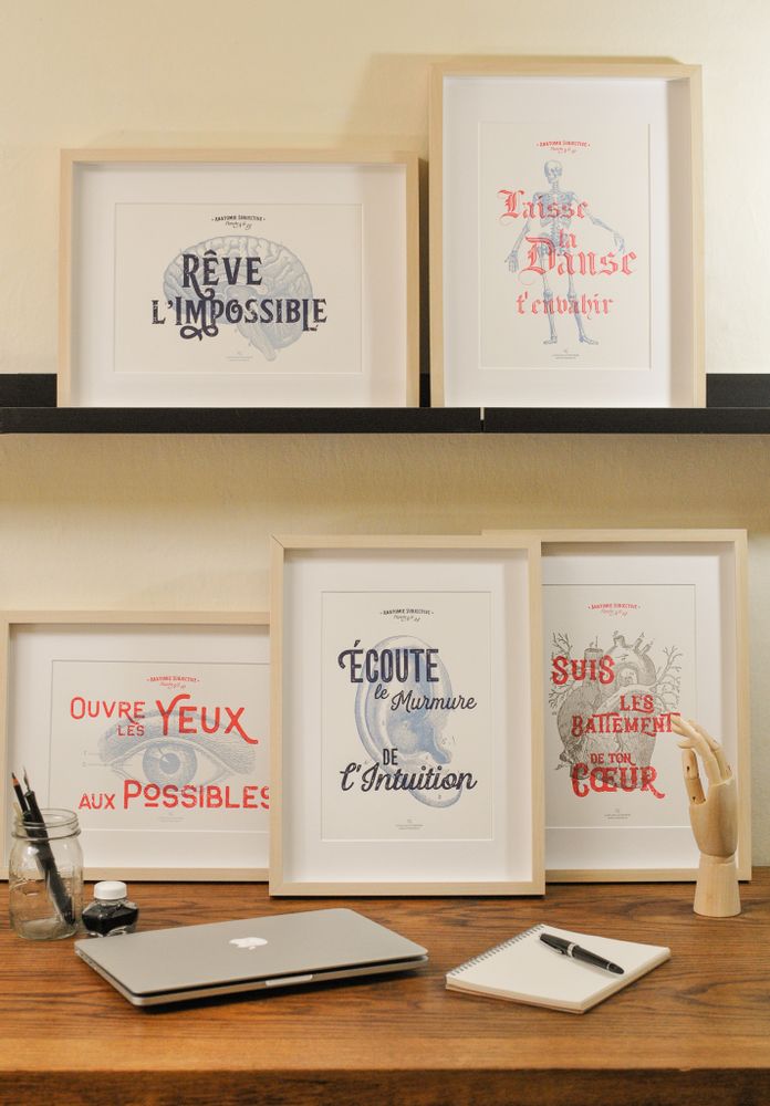 Affiches - Tirage d'Art Ose le Courage d'être Toi - L'ATELIER LETTERPRESS