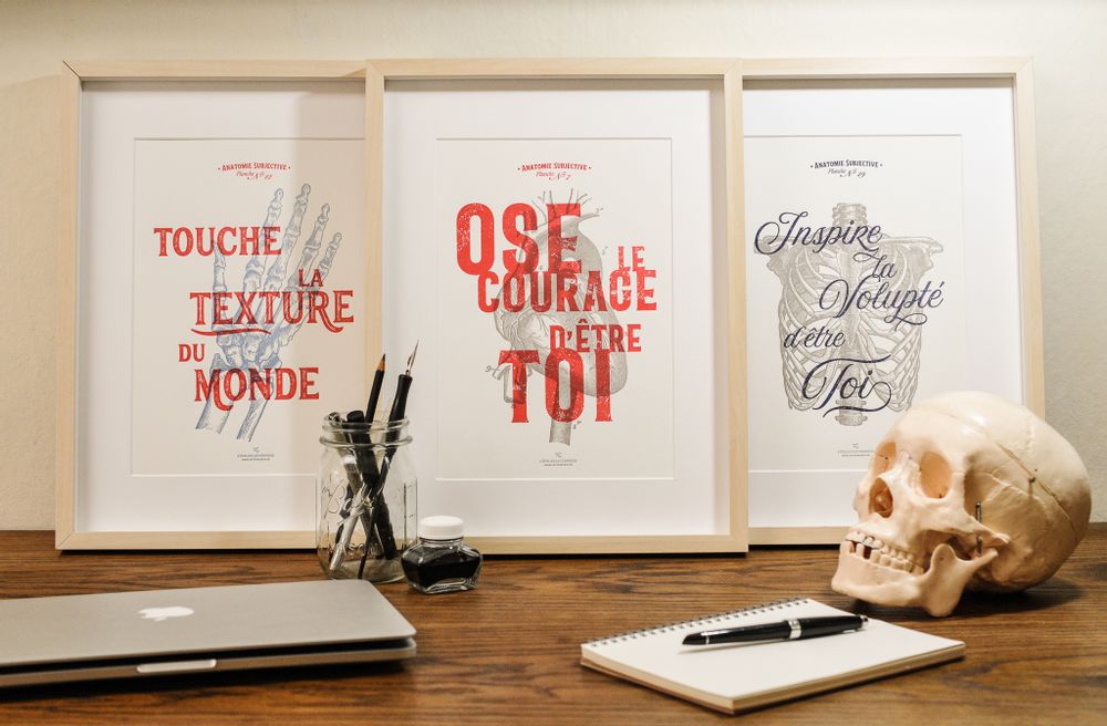 Affiches - Tirage d'Art Ose le Courage d'être Toi - L'ATELIER LETTERPRESS