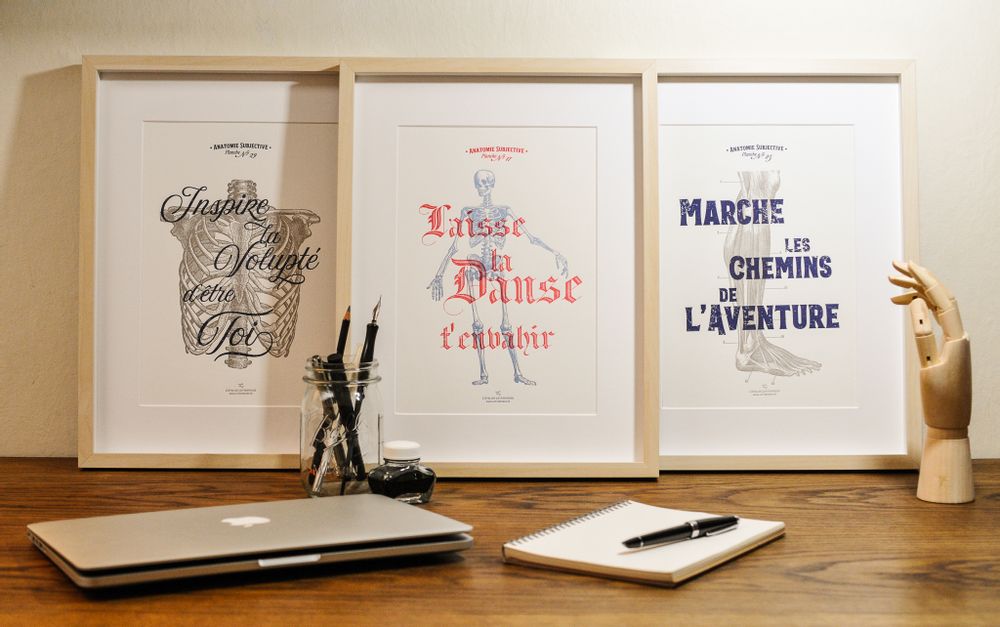 Affiches - Tirage d'Art Ose le Courage d'être Toi - L'ATELIER LETTERPRESS