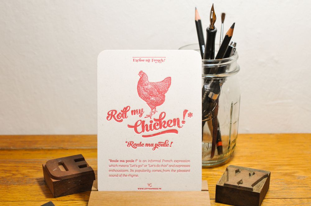 Carterie - Carte Roule ma Poule - L'ATELIER LETTERPRESS