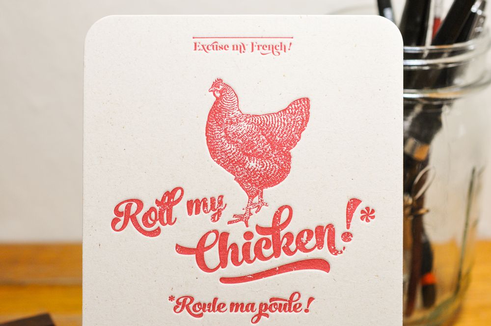 Carterie - Carte Roule ma Poule - L'ATELIER LETTERPRESS