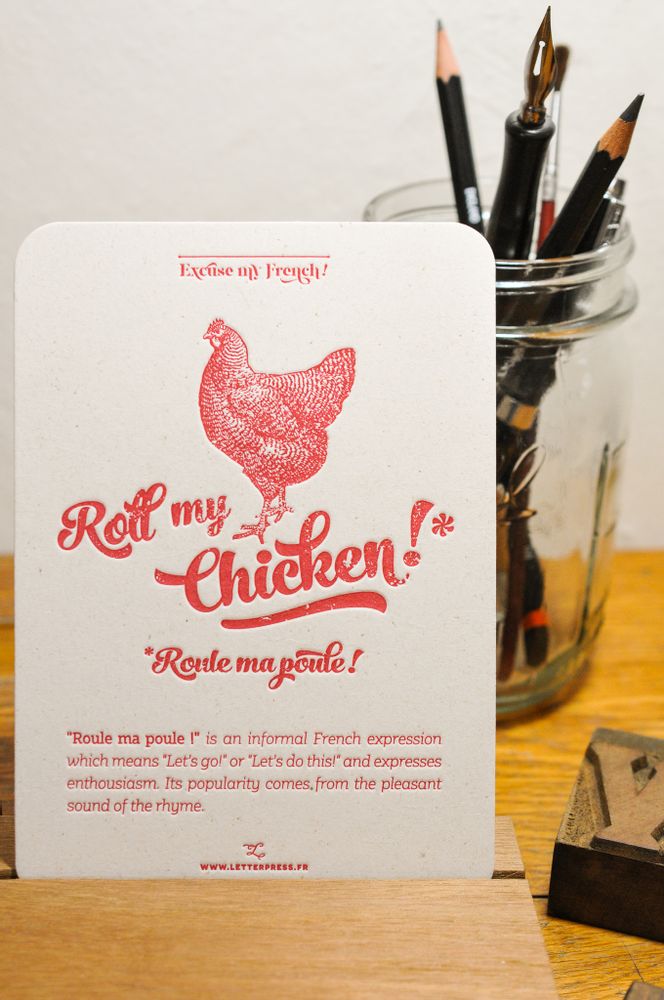 Carterie - Carte Roule ma Poule - L'ATELIER LETTERPRESS